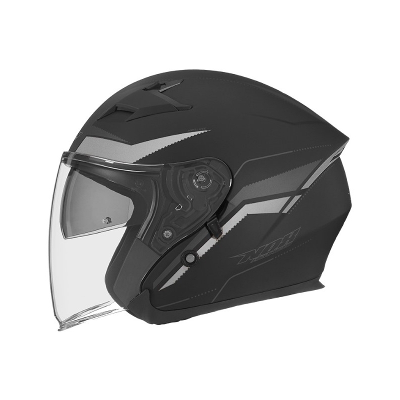 Offener Motorradhelm NOX N127 Late schwarz-silber Ausverkauf