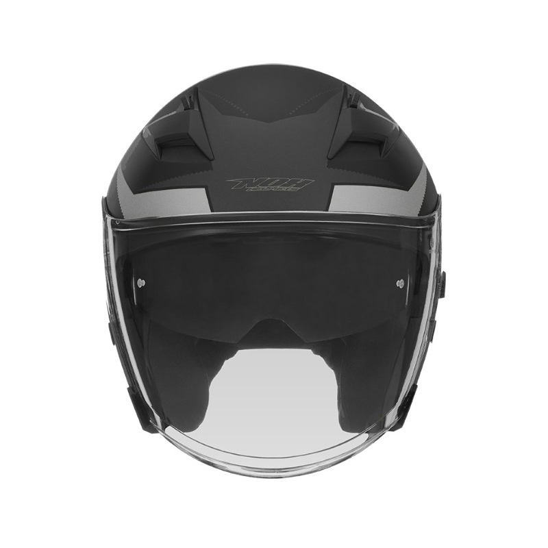 Offener Motorradhelm NOX N127 Late schwarz-silber Ausverkauf