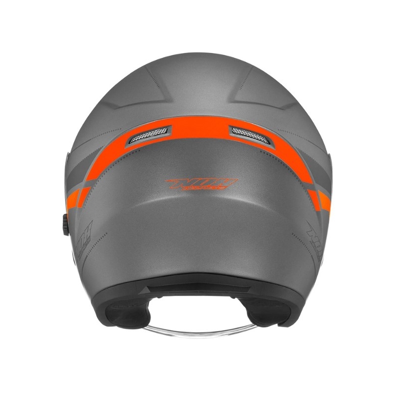 Offener Motorradhelm NOX N127 Late silber-orange Ausverkauf