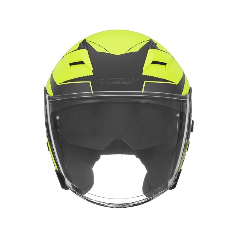 Offener Motorradhelm NOX N127 Spätgelb Ausverkauf