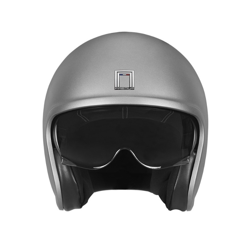 Offener Motorradhelm NOX PREMIUM Next silber matt Ausverkauf