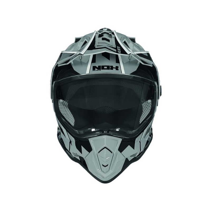 Endurohelm NOX N312 Crow schwarz-grau Ausverkauf