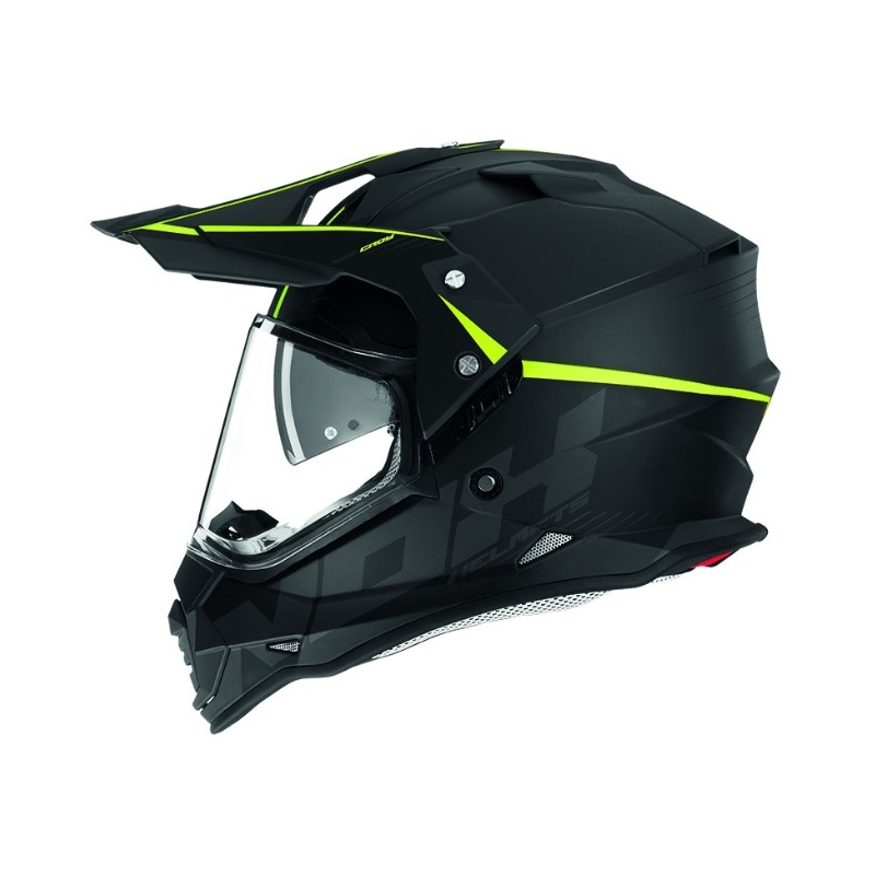 Endurohelm NOX N312 Crow schwarz-fluo gelb Ausverkauf