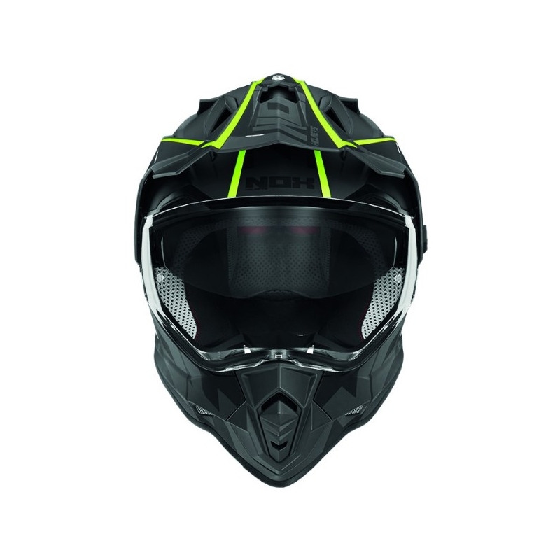 Endurohelm NOX N312 Crow schwarz-fluo gelb Ausverkauf