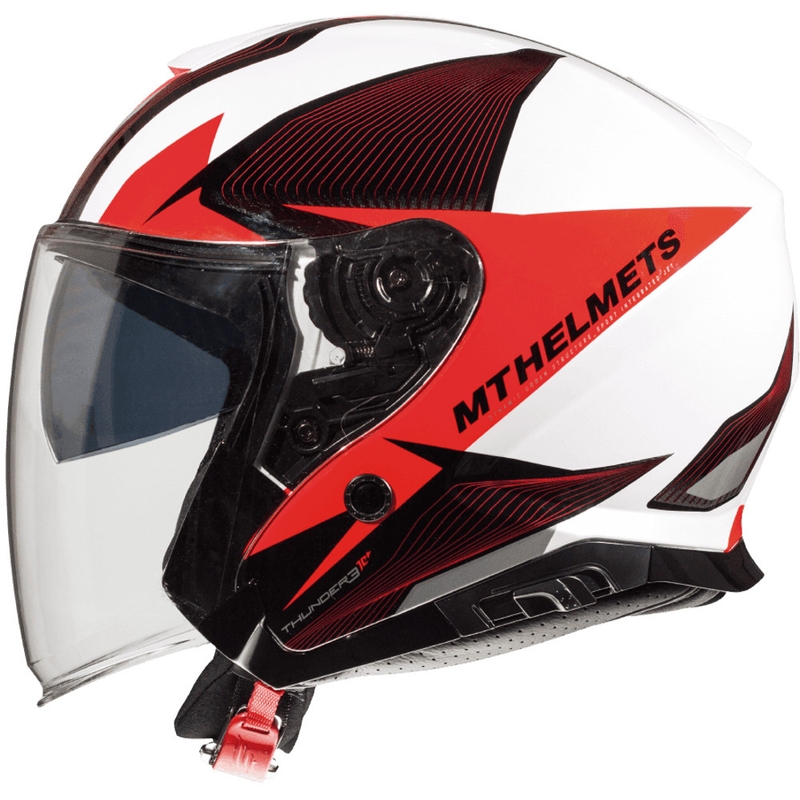 MT Thunder 3 SV Wing schwarz-weiß-rot offener Motorradhelm