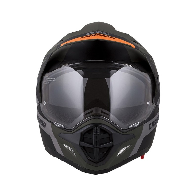Cassida Tour 1.1 Spectre Enduro Helm schwarz-grau-grün-fluo orange