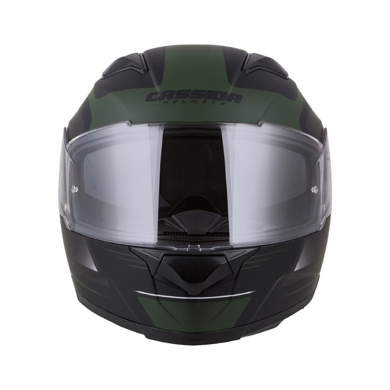 Cassida Apex Fusion Schwarz-Armee Grün Motorradhelm Ausverkauf