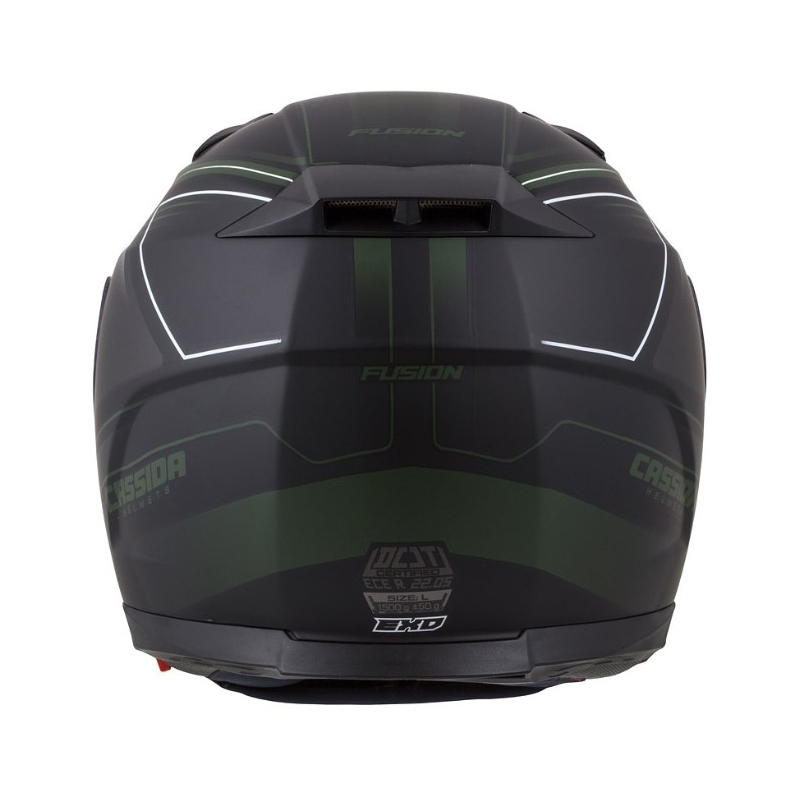 Cassida Apex Fusion Schwarz-Armee Grün Motorradhelm Ausverkauf
