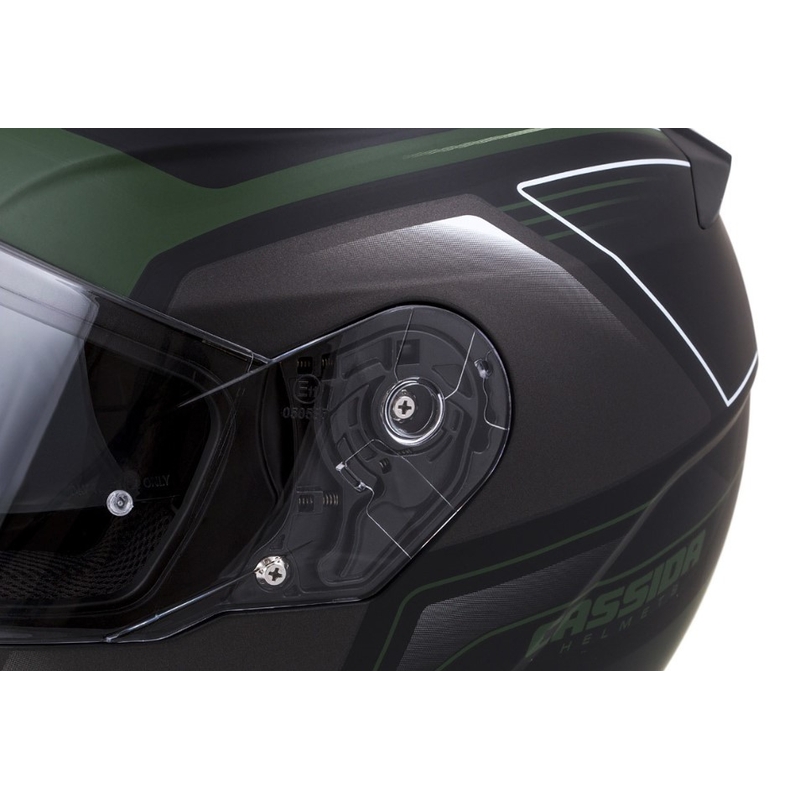 Cassida Apex Fusion Schwarz-Armee Grün Motorradhelm Ausverkauf