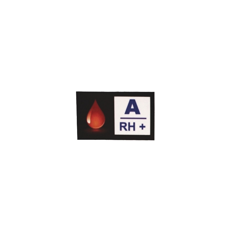 Aufkleber mit Blutgruppe A RH+