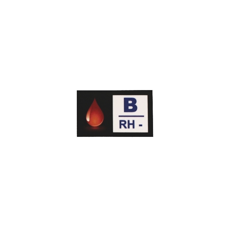 Aufkleber mit Blutgruppe B RH-