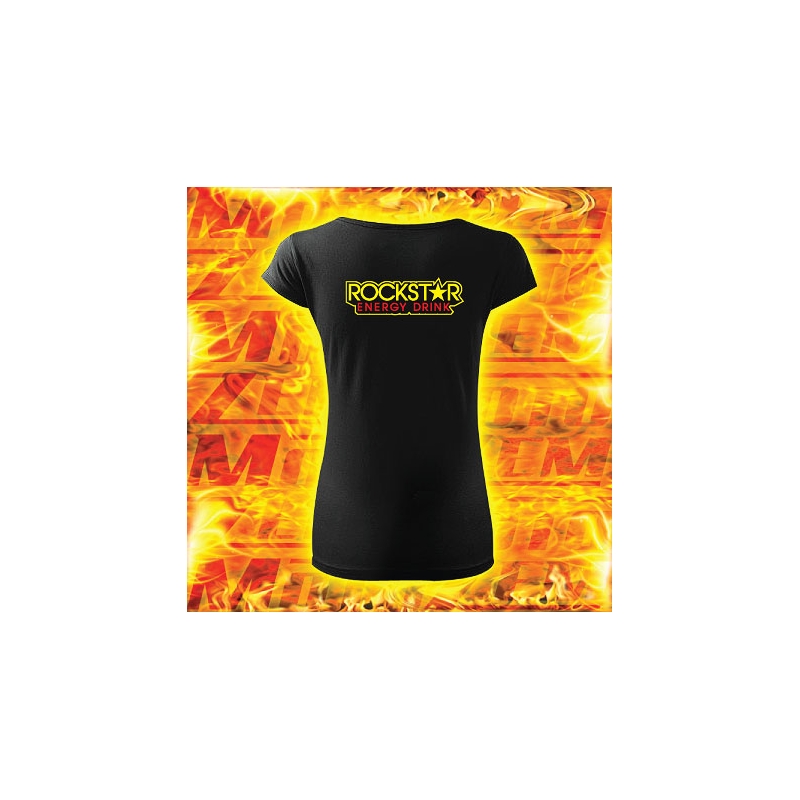 Damen-T-Shirt s motivem Rockstar schwarz