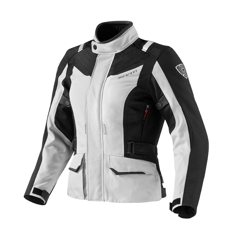 Frauen Revit Voltiac Moto Jacke silber-schwarz Ausverkauf