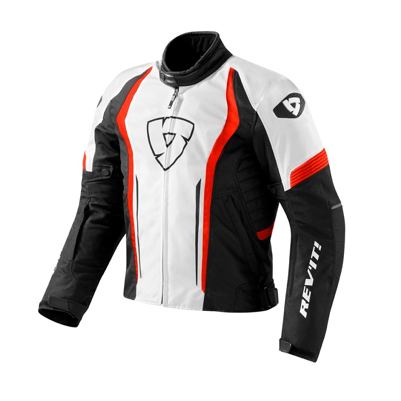 Revit Shield Weiß und Rot Motorrad Jacke Ausverkauf