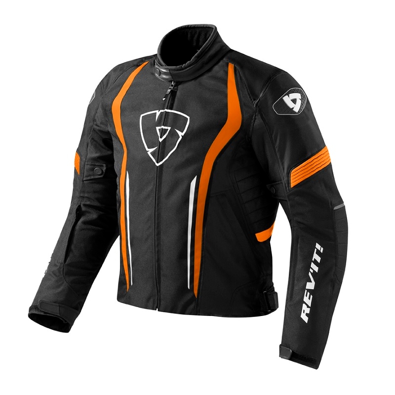 Revit Shield Schwarz-Orange Motorradjacke Ausverkauf