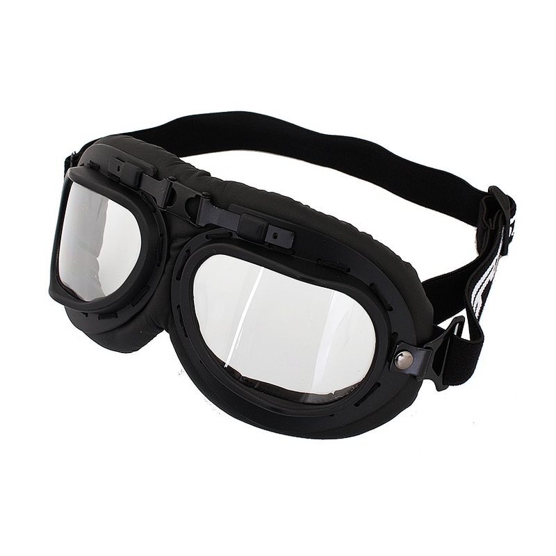 RSA Style Motorradbrille schwarz matt