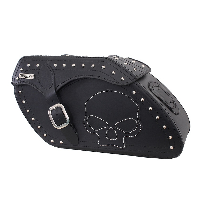 Chopper RSA-51B Skull Leder Motorradtaschen zu verkaufen Ausverkauf