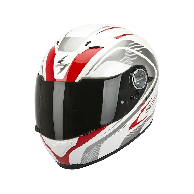 Integral Motorradhelm Scorpion EXO-500 Focus weiß-rot Ausverkauf