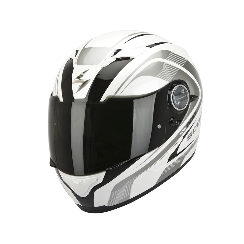 Integral Motorradhelm Scorpion EXO-500 Focus weiß-schwarz Ausverkauf