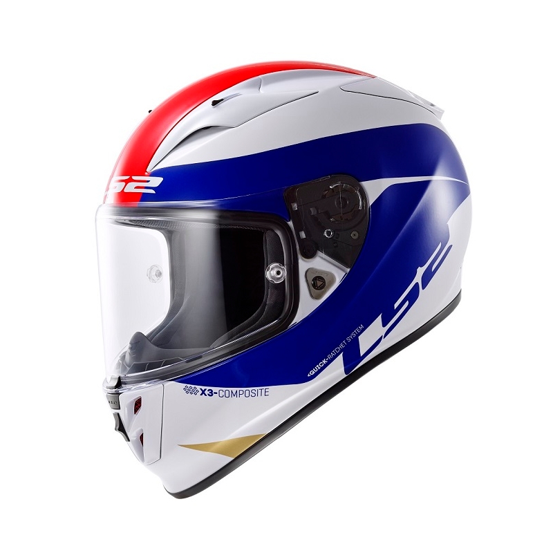 Motorradhelm LS2 FF323 ARROW R Comet weiß-blau-rot Ausverkauf