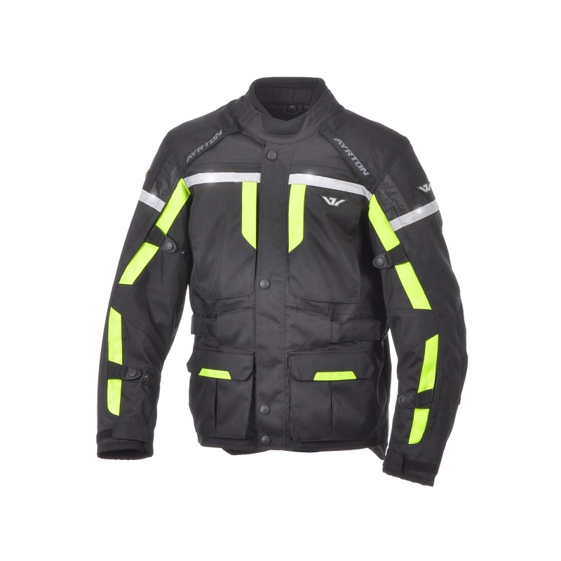 Ayrton Adventure schwarz-fluorgelbe Motorradjacke Ausverkauf