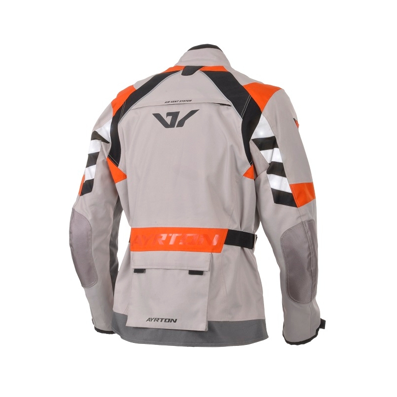 Ayrton Fuel Motorradjacke grau-orange Ausverkauf