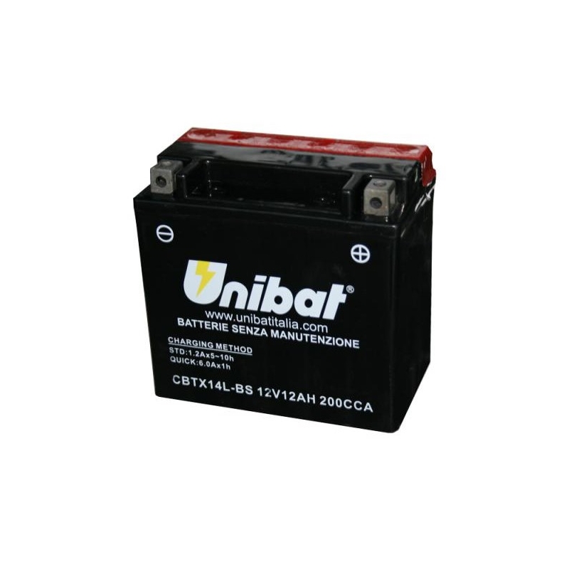 Wartungsfreie Batterie Unibat CBTX16-BS, 12V 14Ah
