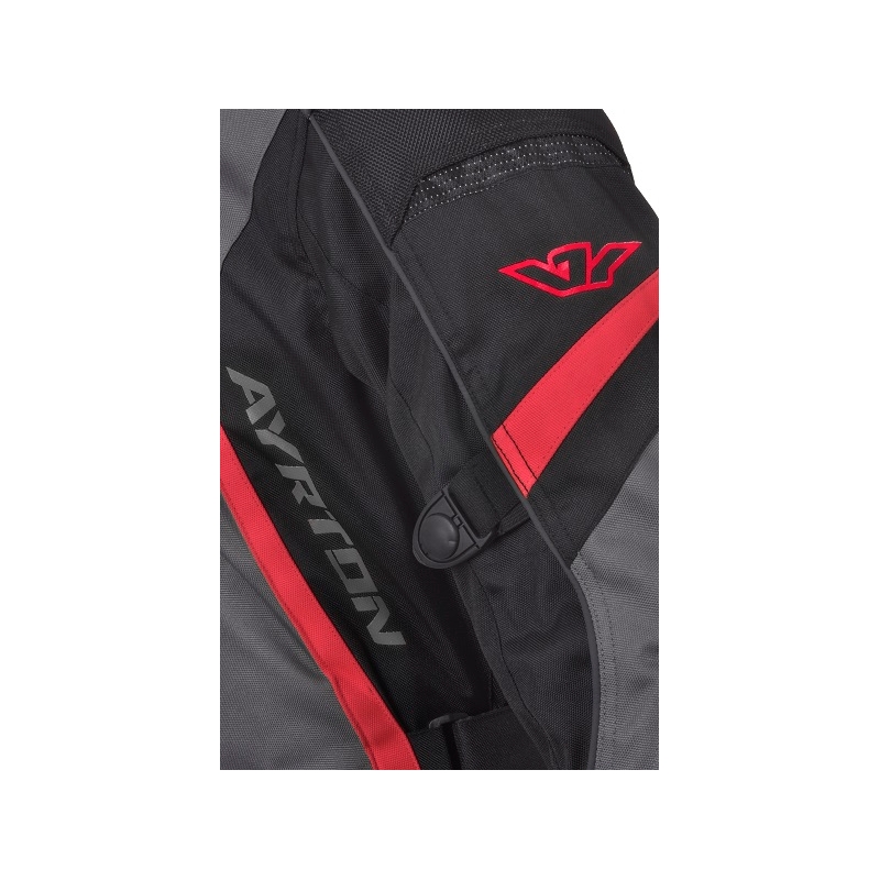 Damen Ayrton Teressa Schwarz-Grau-Rot Motorradjacke Ausverkauf
