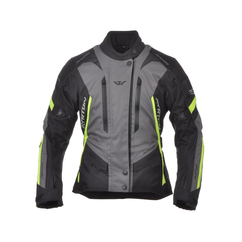 Moto-Jacke Ayrton Teressa schwarz-grau-gelb