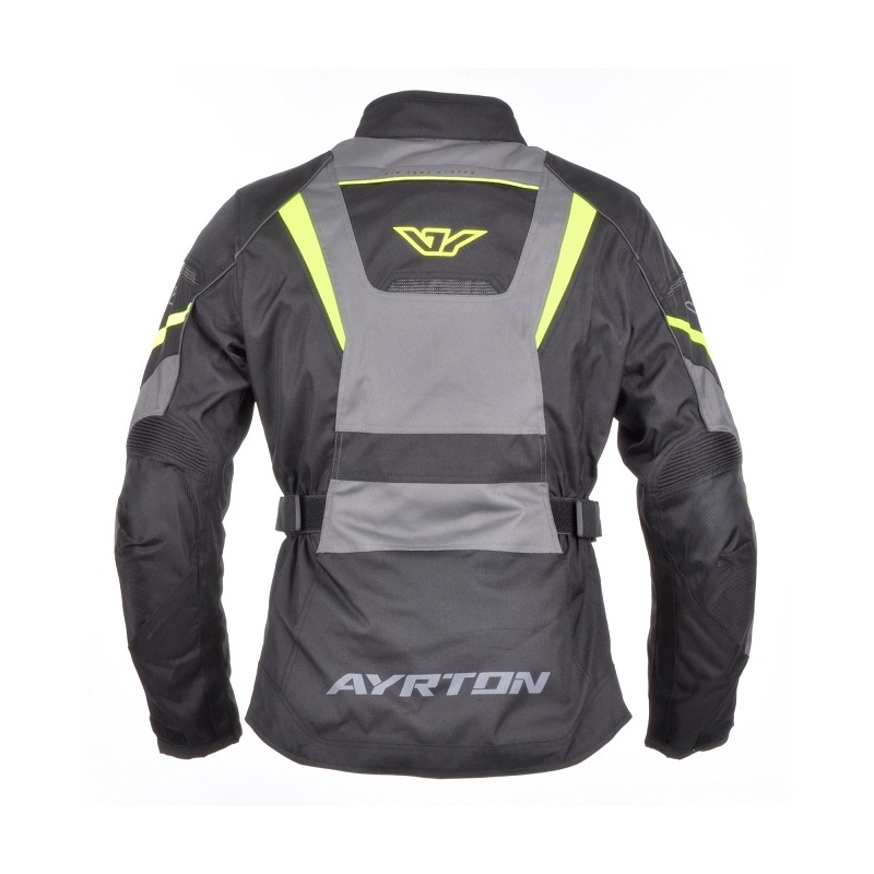 Moto-Jacke Ayrton Teressa schwarz-grau-gelb
