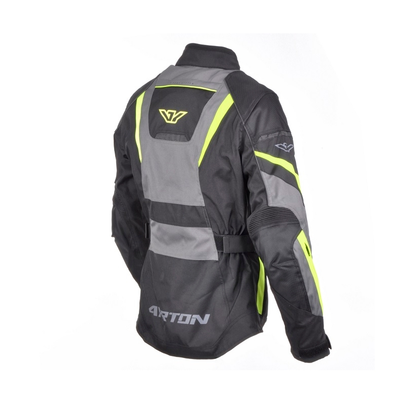 Moto-Jacke Ayrton Teressa schwarz-grau-gelb