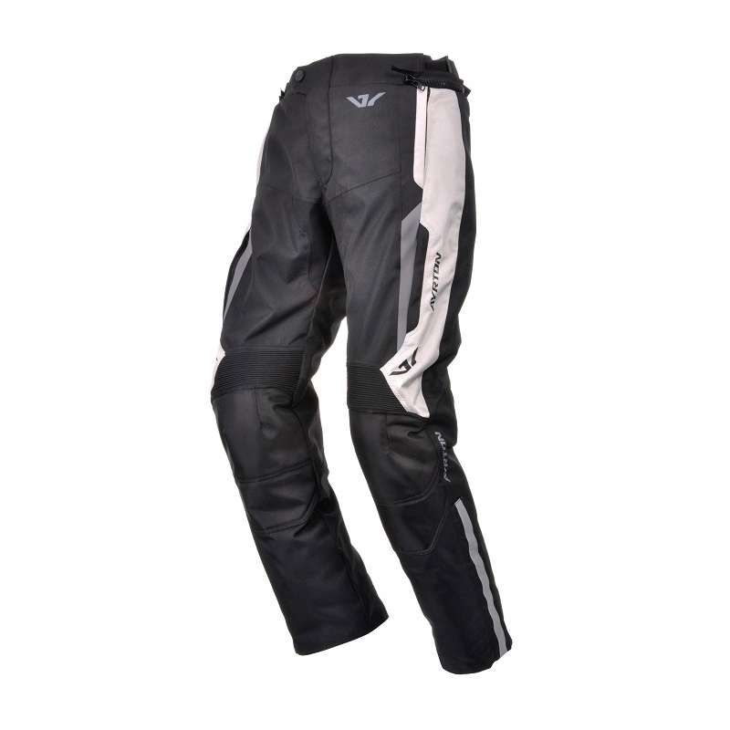 Ayrton Hunter schwarz und grau verlängerte Motorradhose